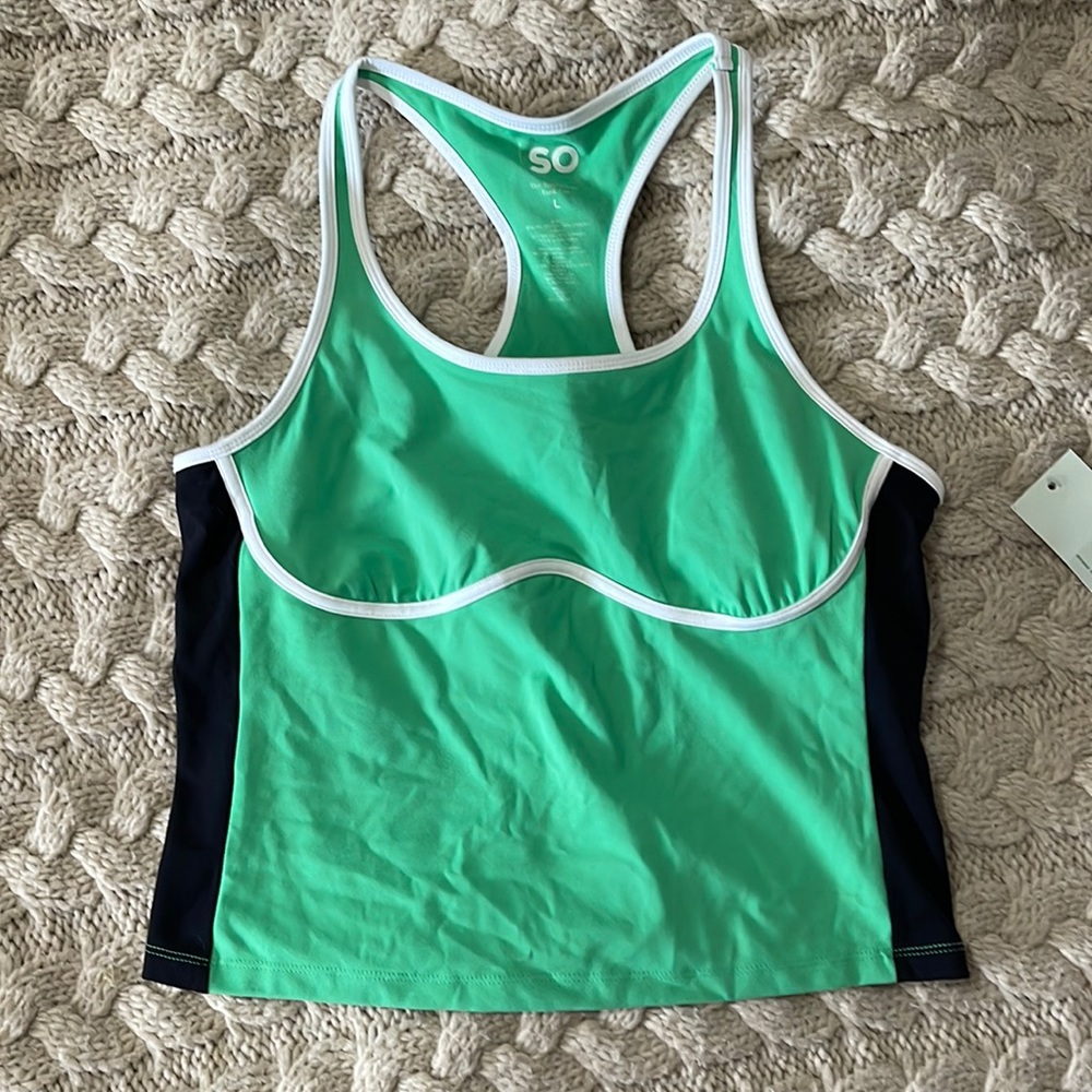 Corset style cropped tank top